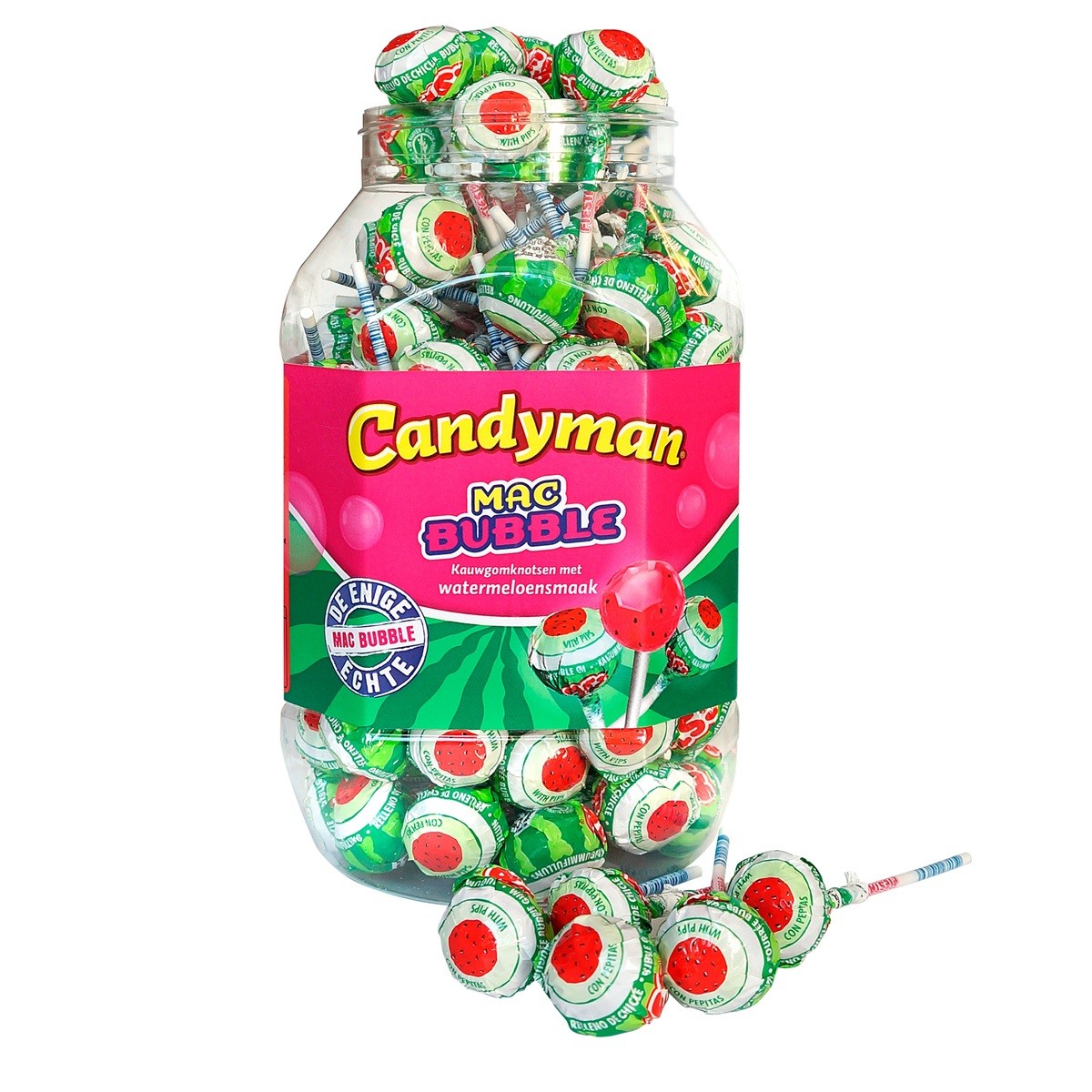 Candyman Mac Bubble Watermeloen 100 stuks